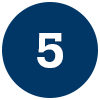 Dark blue circle with '5' in white