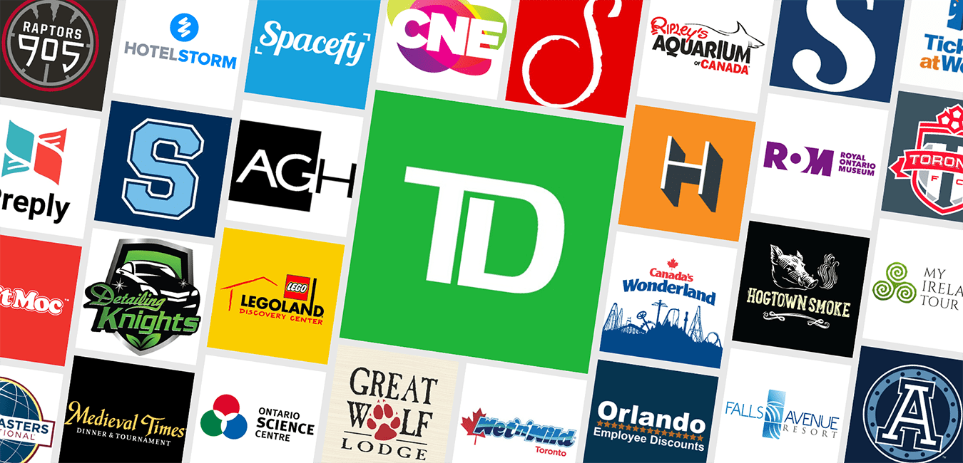 TD logo large and centred surrounded by other logos.
