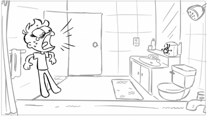 Animated still from Justin Leal's storyboard