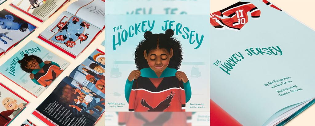 Collection of illustrations by Chelsea Charles for 'The Hockey Jersey'