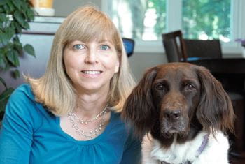 Sheridan professor Dr. Roberta Veitch and her dog, Karma