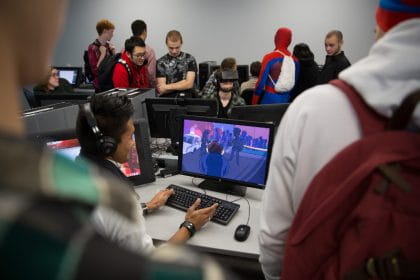 Students in a game design class at Sheridan