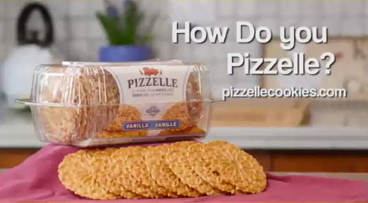 Still from the How Do You Pizzelle? commercial filmed by Sheridan students and the Sheridan Production House