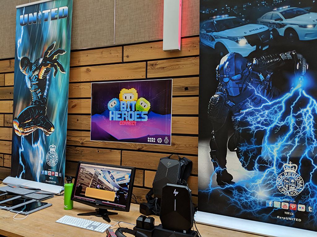 Bit Heroes Connect game display at Digifest