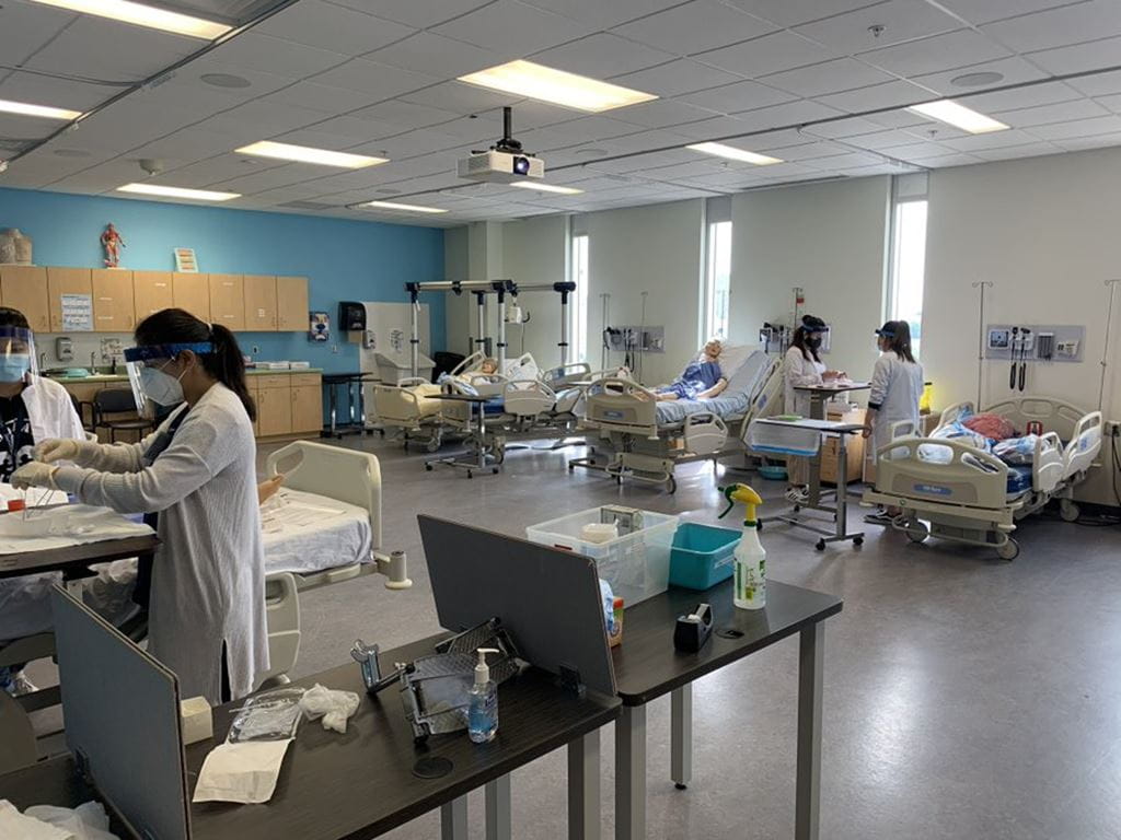 Nursing students back in clinic settings at Sheridan's Davis Campus 