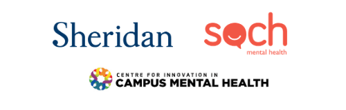 Sheridan, SOCH mental health and the Centre for Innovation in Campus Mental Health logos