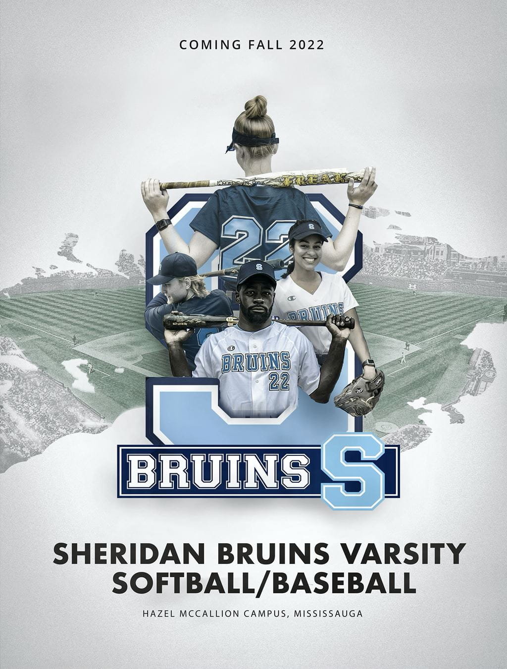 Bruins varsity baseball softball poster