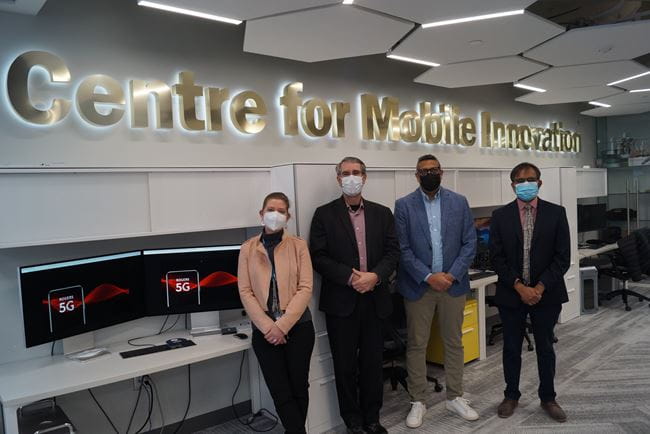 Project team and Rogers reps at the Centre for Mobile Innovation