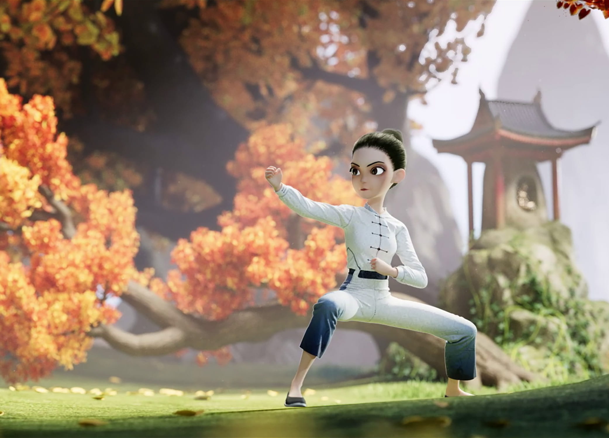 A computer-animated scene created by Sheridan grad Xiangyu Chen